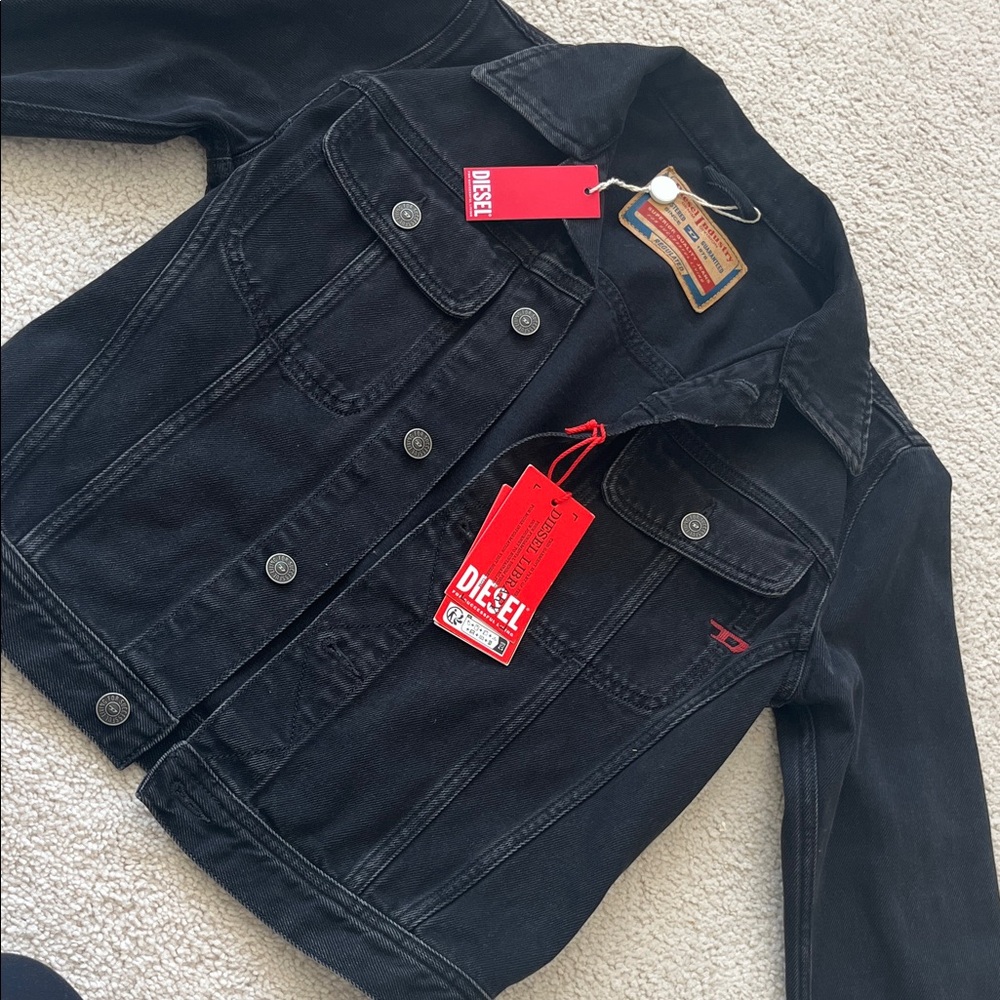 Diesel Charcoal Button-Up Jacket